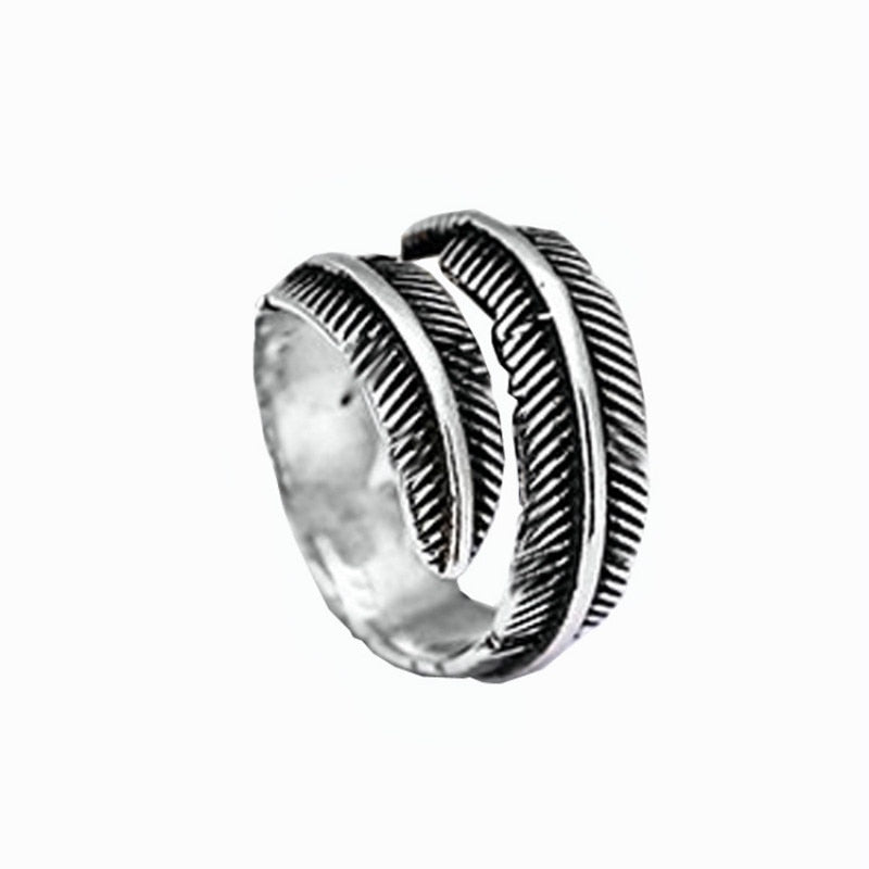 Antique Women's Leaf Feather Ring