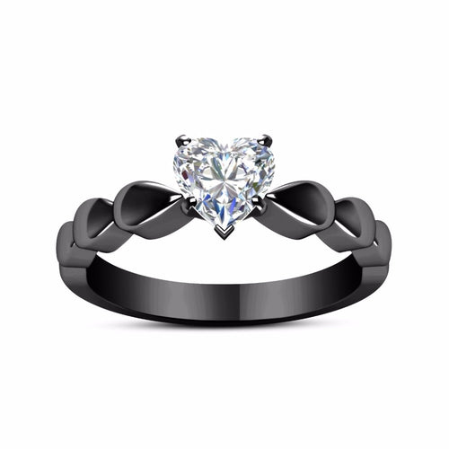 Black Color Engagement Pandora Ring
