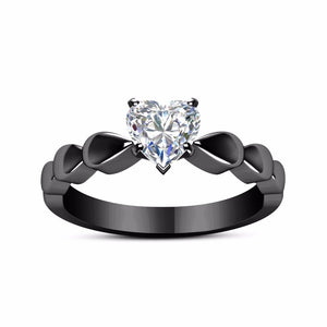 Black Color Engagement Pandora Ring