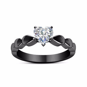 Black Color Engagement Pandora Ring