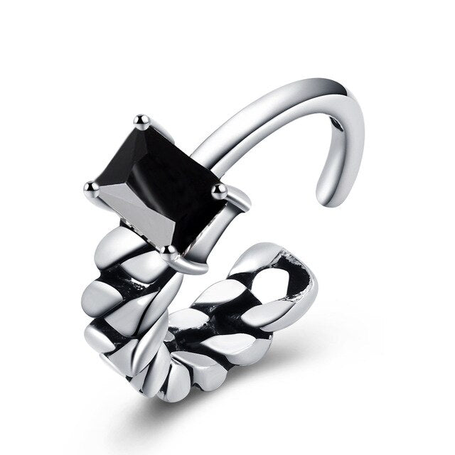 Elegant Glass Silver Pandora Rings