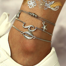Load image into Gallery viewer, Summer Women&#39;s  Starfish Shell Fish Conch Anklets