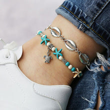 Load image into Gallery viewer, Summer Women&#39;s  Starfish Shell Fish Conch Anklets